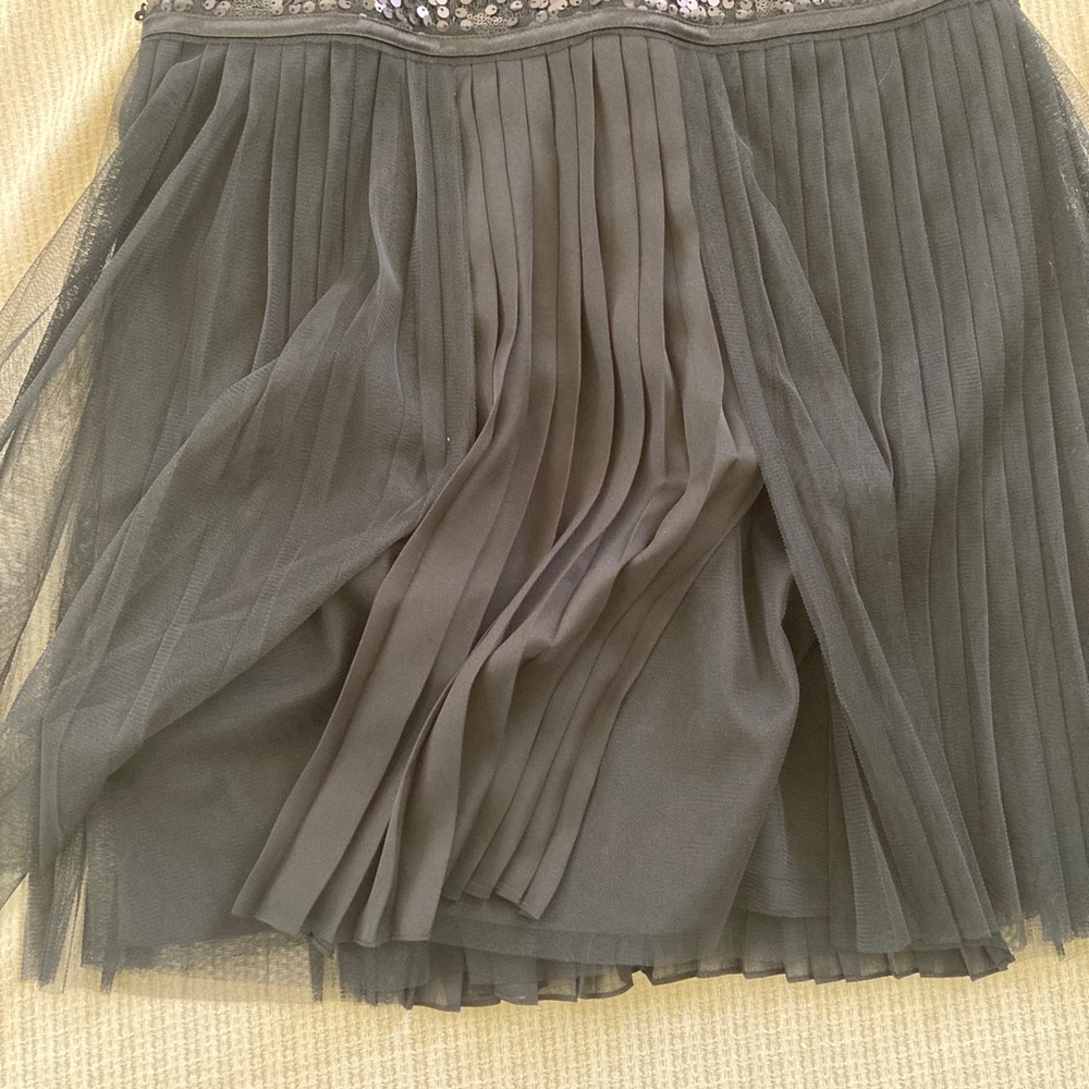 BCBG Black Mesh Sequence Pleated Dress - Picture 6 of 13